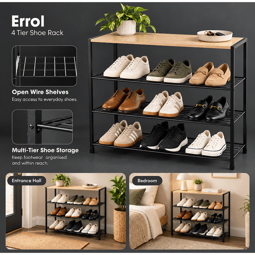 Everfurn Errol 4 Tier  Shoe Rack 3