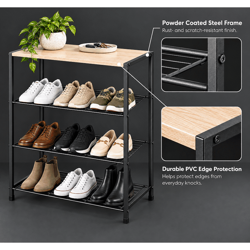 Everfurn Errol 4 Tier  Shoe Rack 4