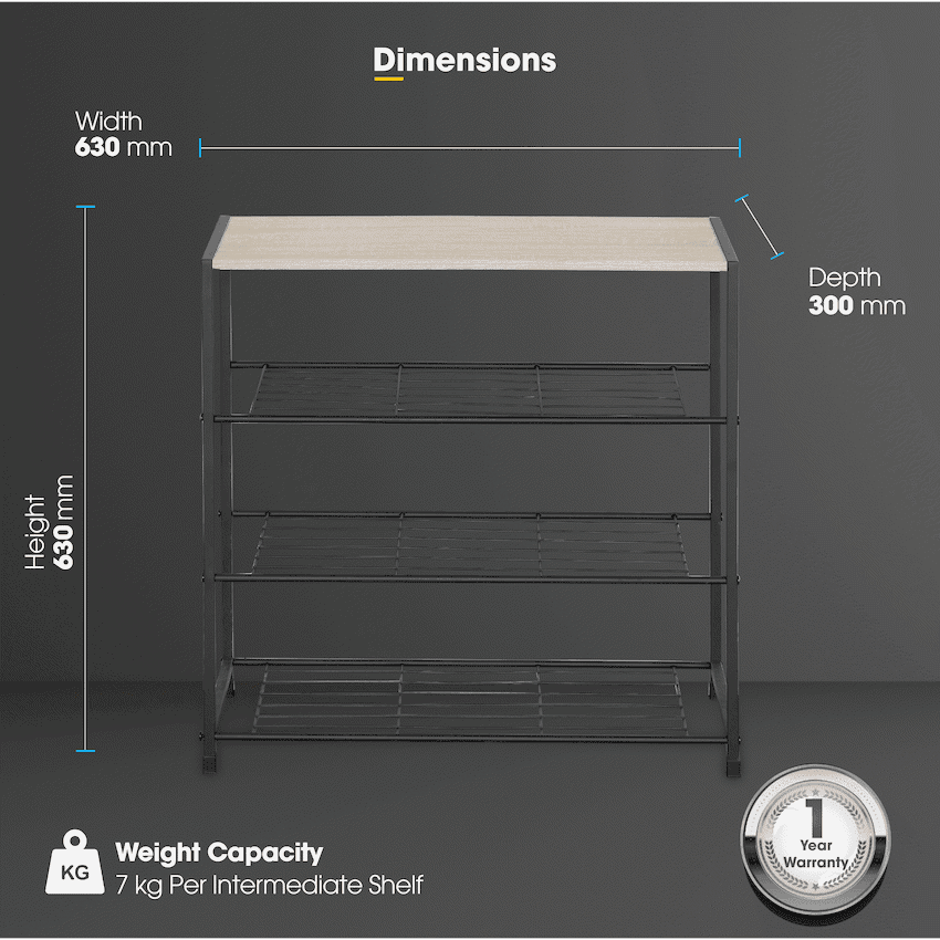 Everfurn Errol 4 Tier  Shoe Rack 5