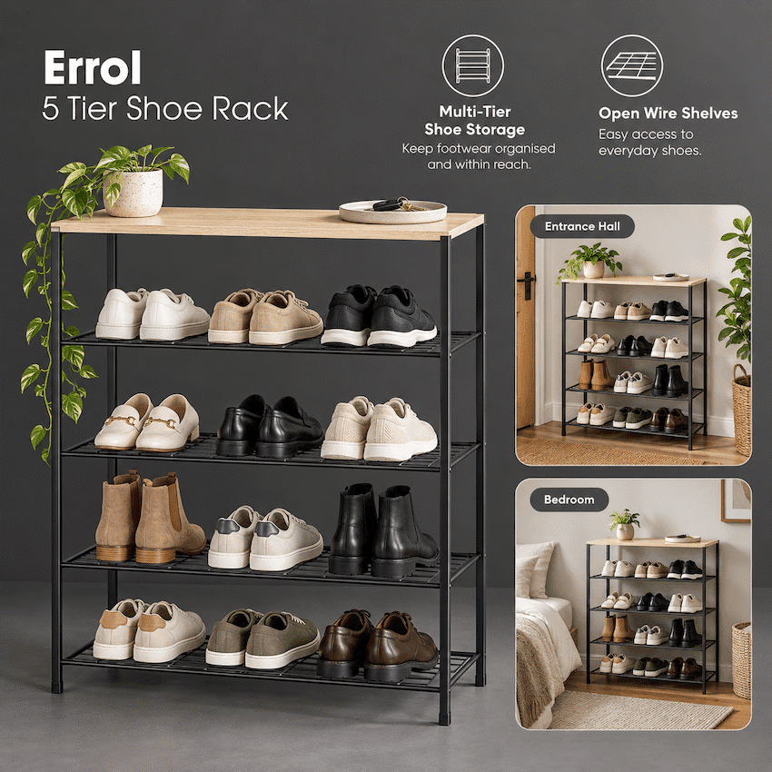Everfurn Errol 5 Tier  Shoe Rack 4