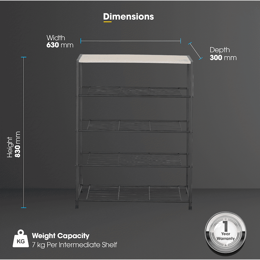 Everfurn Errol 5 Tier  Shoe Rack 5