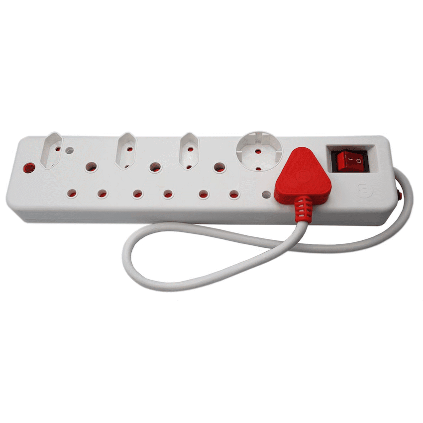 Ellies 8-Way Surge Multiplug 0.5m - WT 3