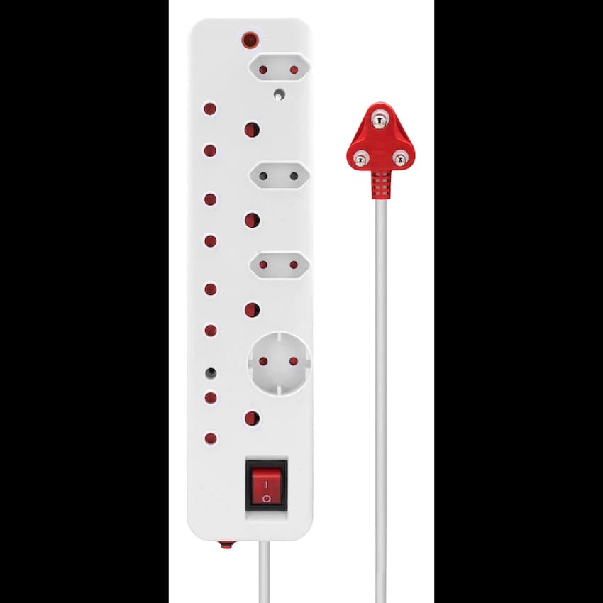 Ellies 8-Way Surge Multiplug 0.5m - WT 9