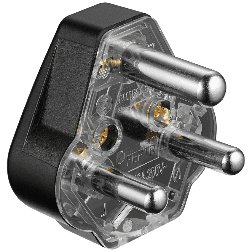 Ellies 16a Heavy-Duty Rubber Screw-on Plug Top - Black 6