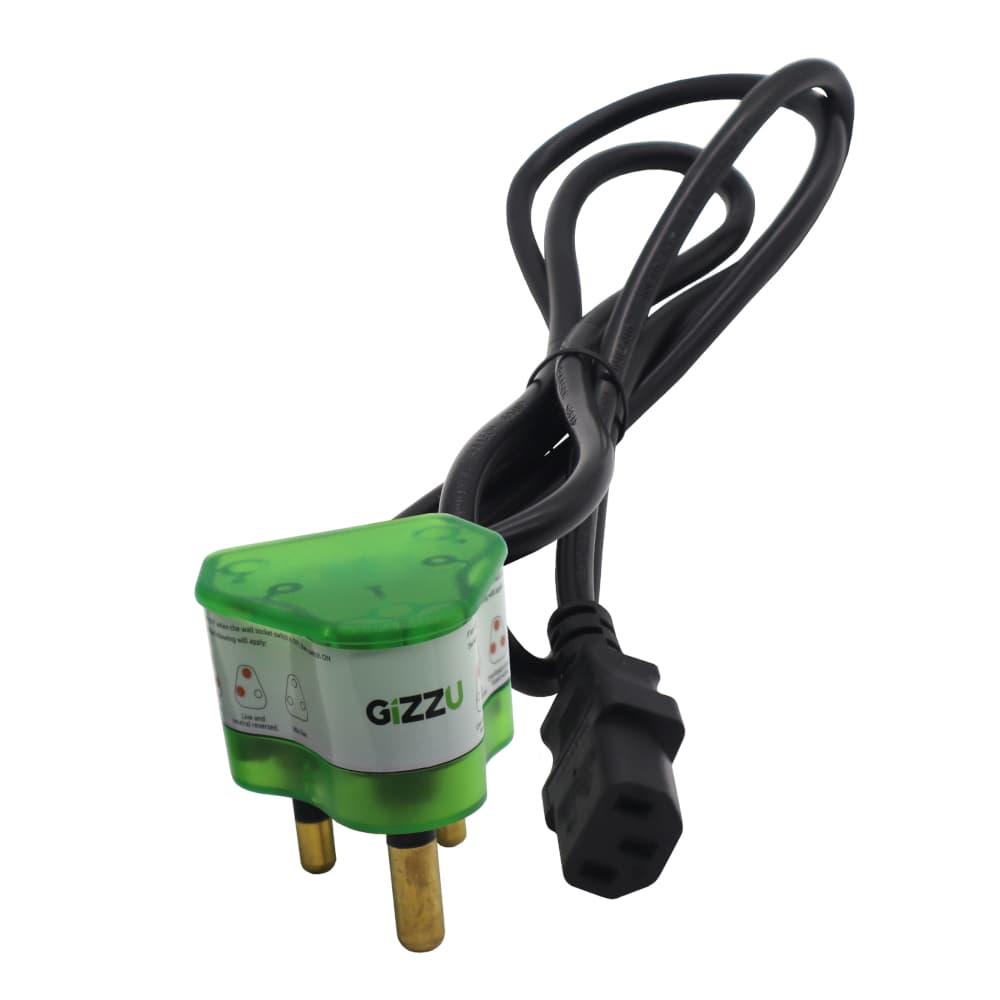 Gizzu Surge Protector 10A Kettle Plug Cable 1.5M 5