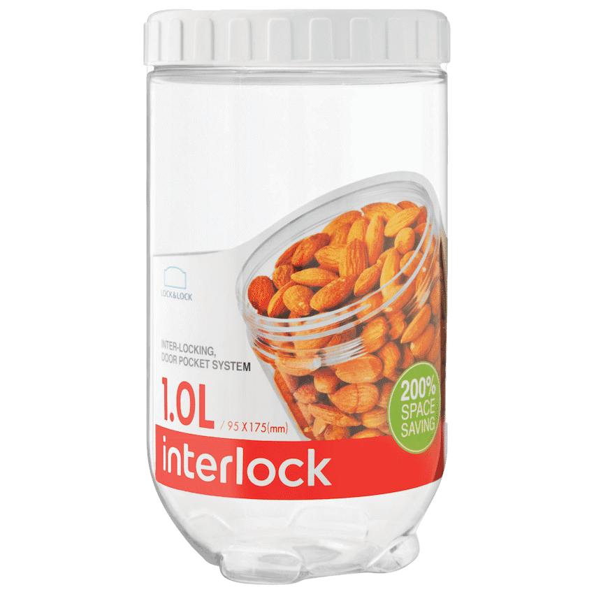 LocknLock Interlock container 1lt wt ( Order in Qty of 6) 1