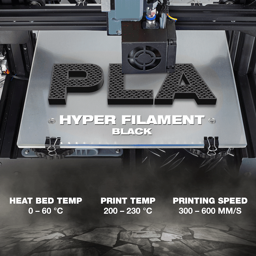 SA Filament PLA Hyper Filament 1kg - Black 4