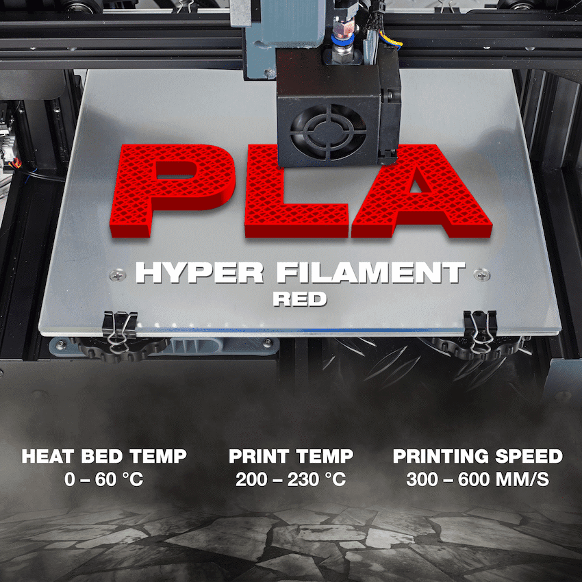SA Filament PLA Hyper Filament 1kg - Red 4
