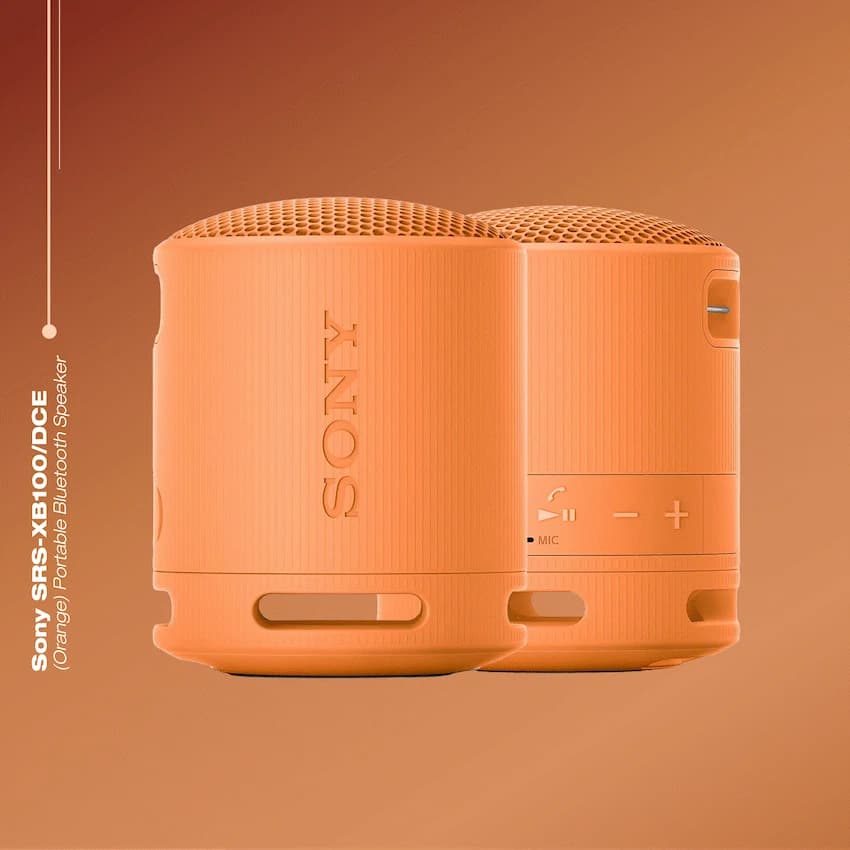 Sony XB100 Portable Bluetooth Speak - Orange 4