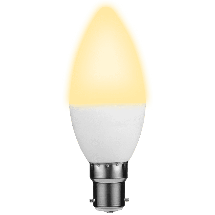 Switched 5w Candle LED Light Bulb B22 10