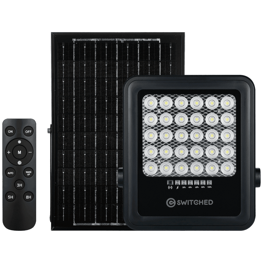 Switched Urban PRO Series - 100w Solar Floodlight with Remote 9