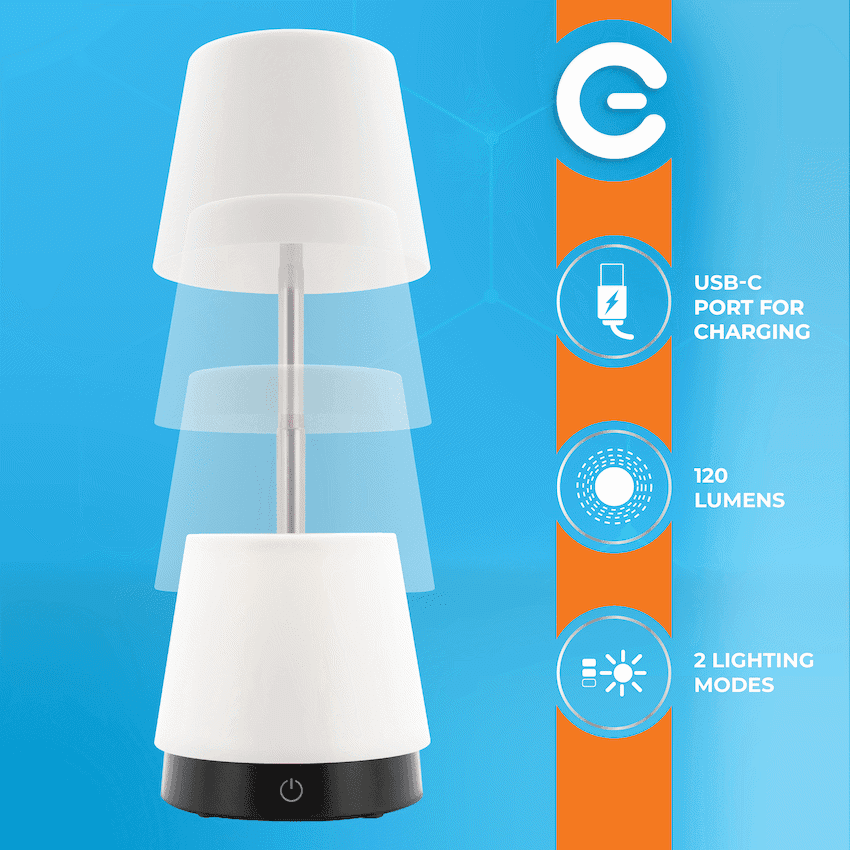 Switched Sleek Series Rechargeable LED Desk Lamp 6