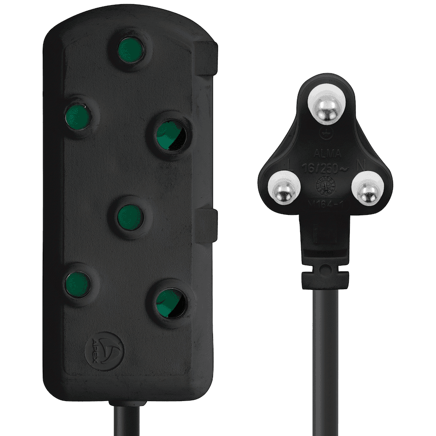 Switched Light Duty Side by Side (SBS) Extension Leads 20M 2