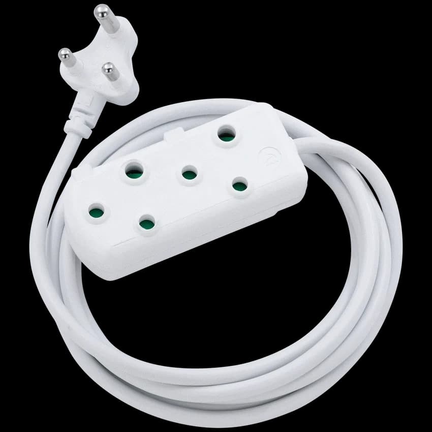 Switched Light-Duty Side-by-Side (SBS) Extension Leads 3m 5