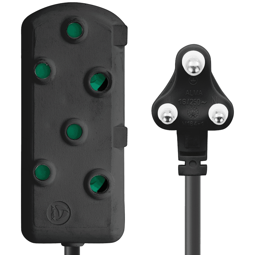 SWITCHED Light DUTY Side by Side (SBS) EXTENSION LEADS 10M 10