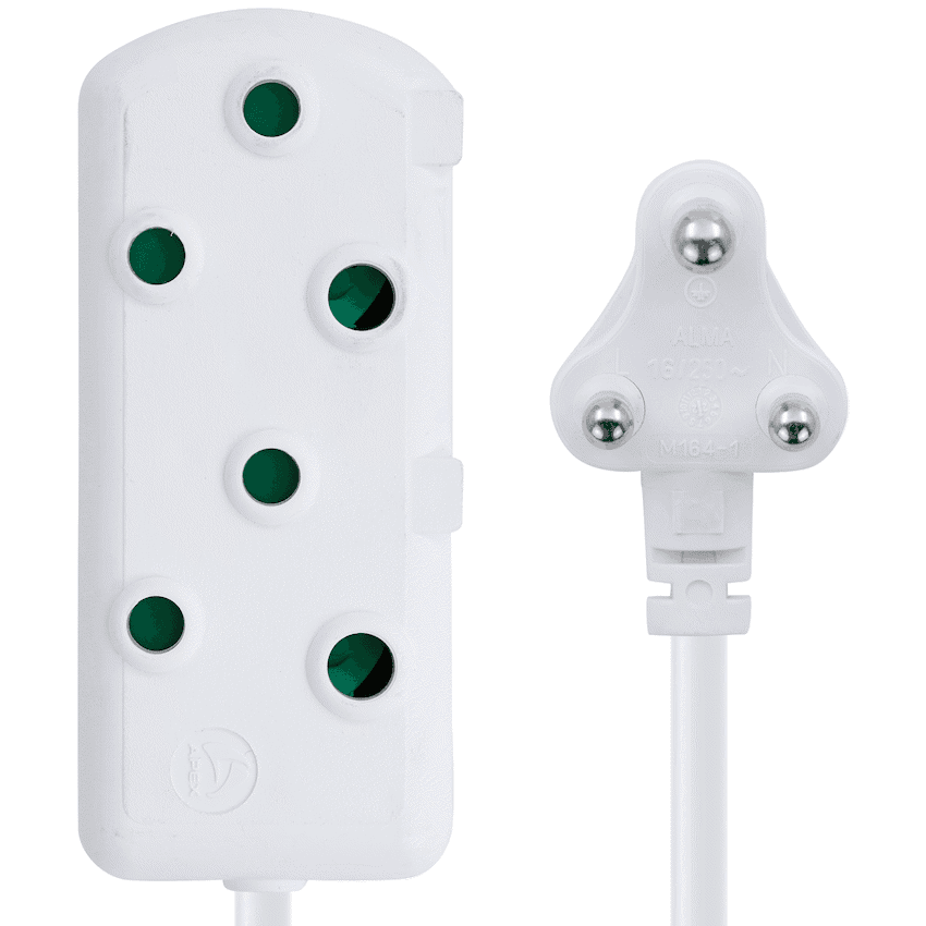 SWITCHED Heavy DUTY Side By Side(SBS) EXTENSION LEADS 3M 5