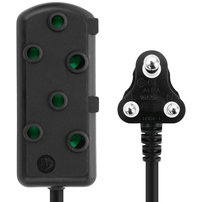 Switched Heavy Duty Side by Side (SBS) Extension Leads 5m 2