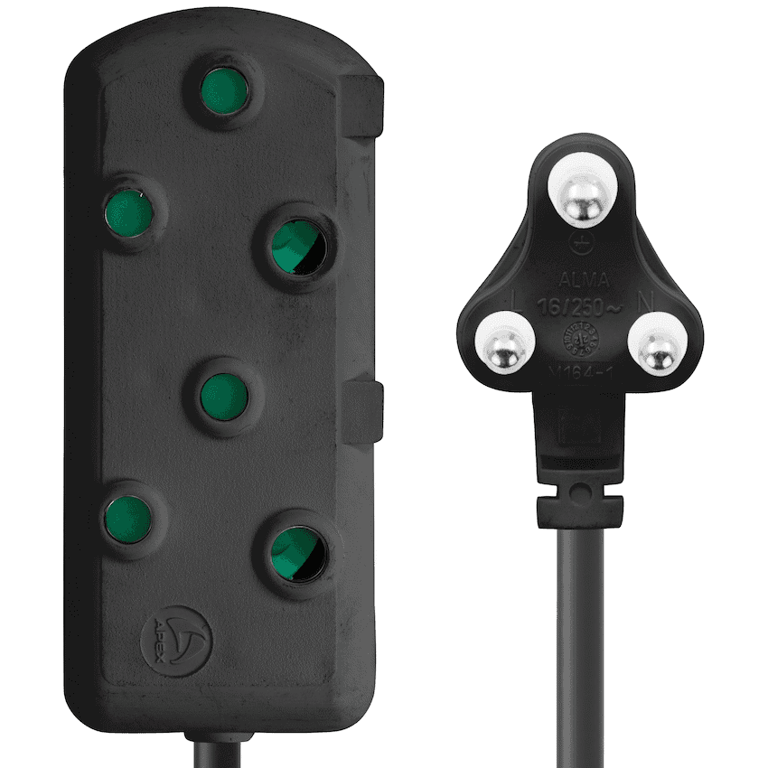 Switched Heavy Duty Side by Side (SBS) Extension Leads 10m 13