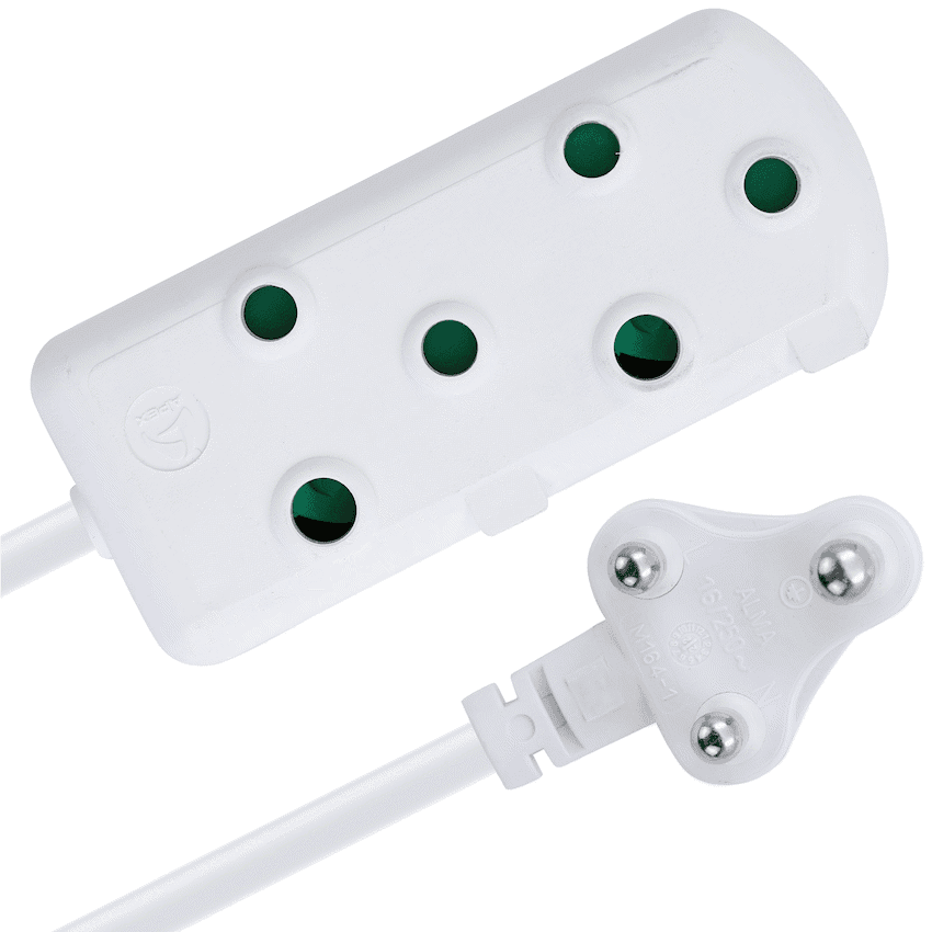 Switched Heavy Duty Side by Side (SBS) Extension Leads 10m 6