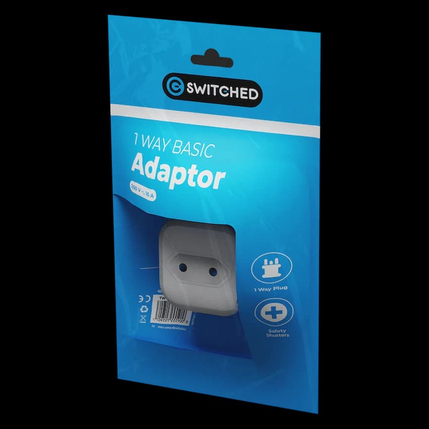 Switched 1 Way Euro Adaptor 5