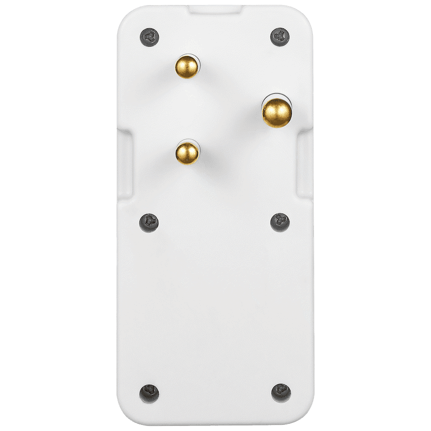 Switched 3-Way Medium Surge Adaptor - White 3