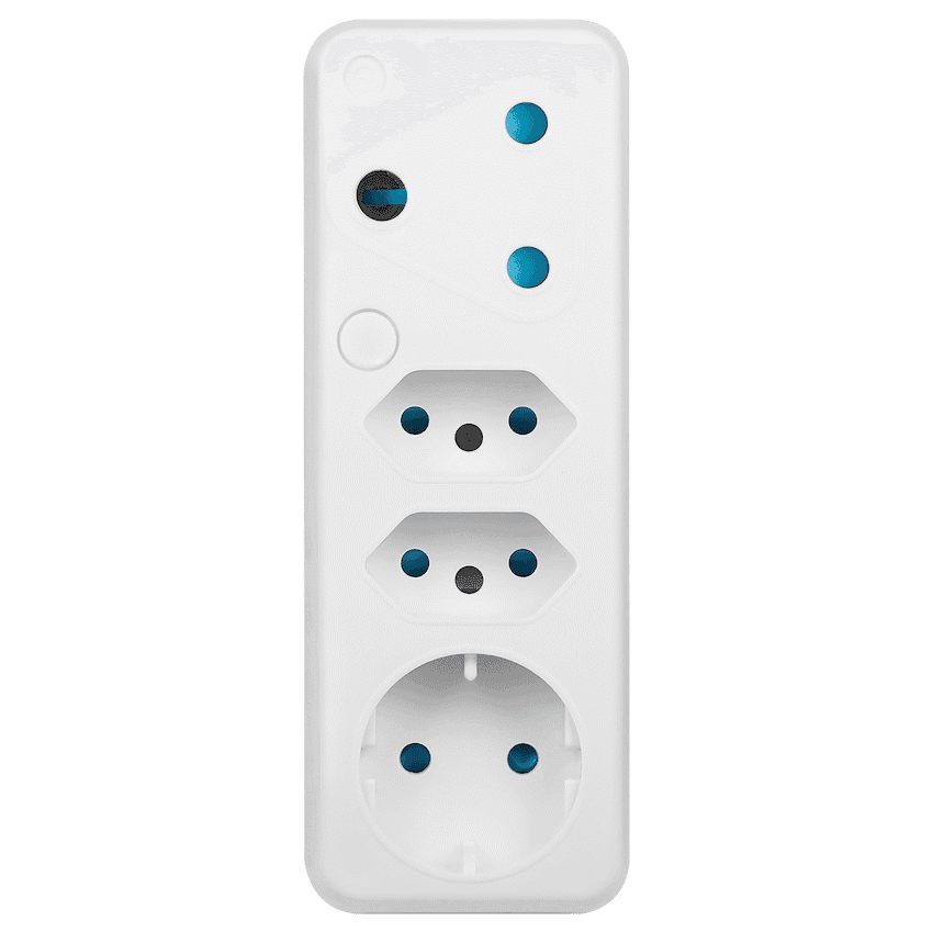 SWITCHED  4 Way Schuko Adaptor 3
