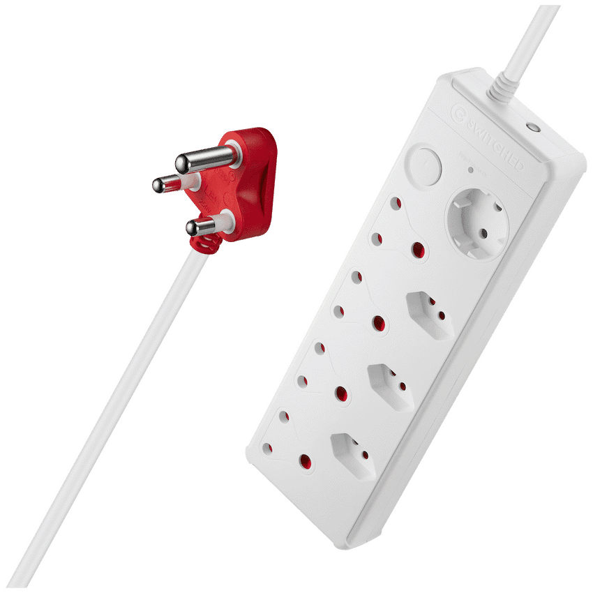 Switched Medium Surge 8-Way Multiplug 0.5m 5