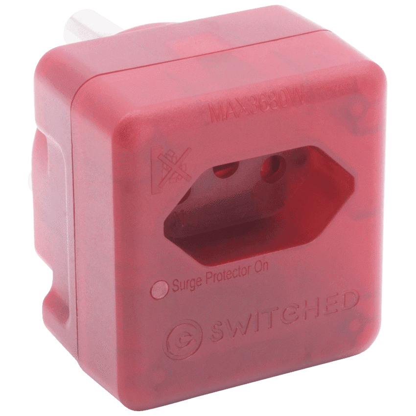 SWITCHED 1 Way High Surge Network Safe Adaptor 8