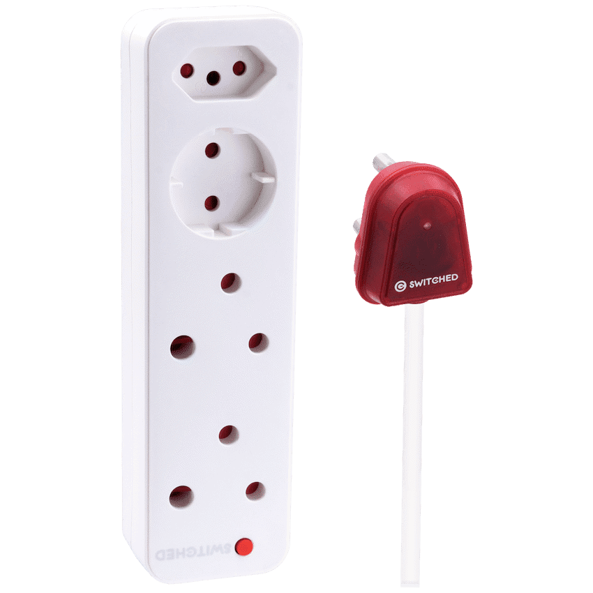 Switched High Surge 4-Way Multiplug 0.5m 1140J 1