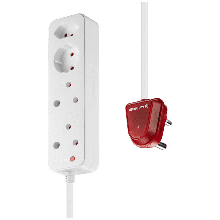 Switched High Surge 4-Way Multiplug 5m 1140J 5