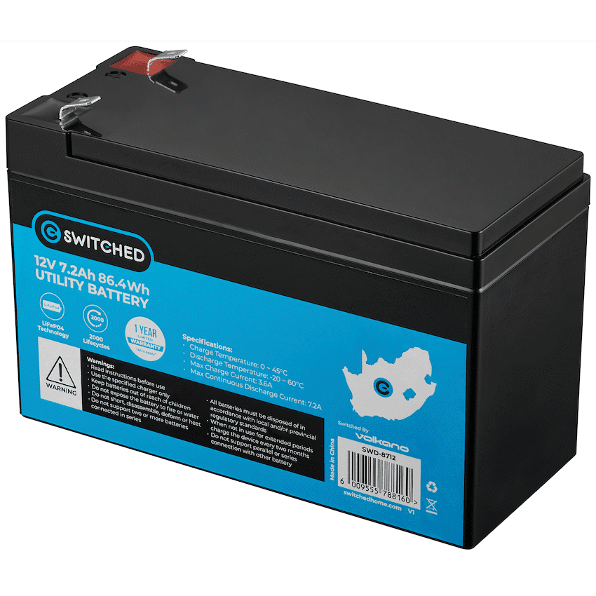 Switched LiFePO4 Gate Motor/Alarm Battery 2