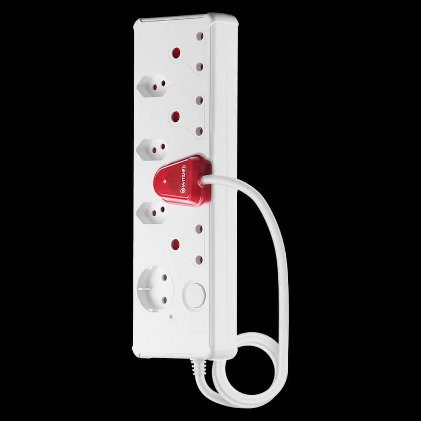 SWITCHED 8-way High Surge Multiplug 0.5m 3
