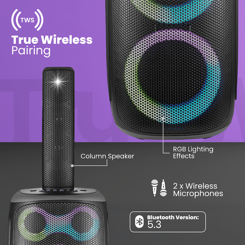 Volkano Vegas Series Dual 6.5" Tower Speaker 6
