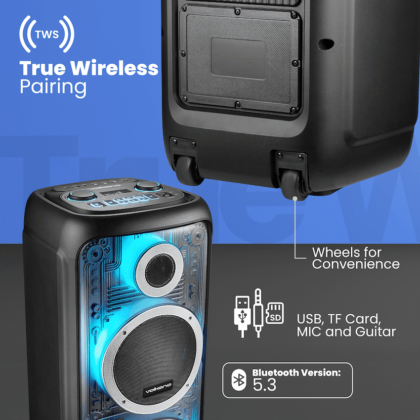 Volkano Cyber Series Dual 8" Party Speaker 4