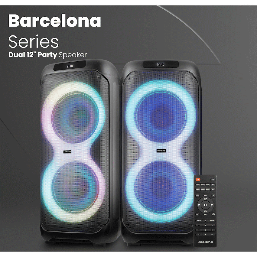 Volkano Barcelona Series Dual 12" Party Speaker 6