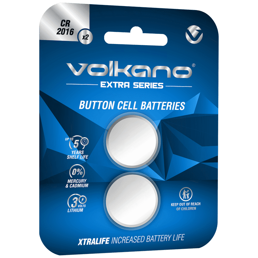 Volkano Extra Series CR2016 Pack of 2 Batteries 2