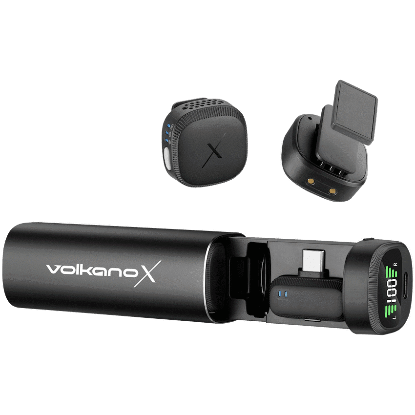 VolkanoX Lucid Series Lavalier Microphones with Charging Case 1