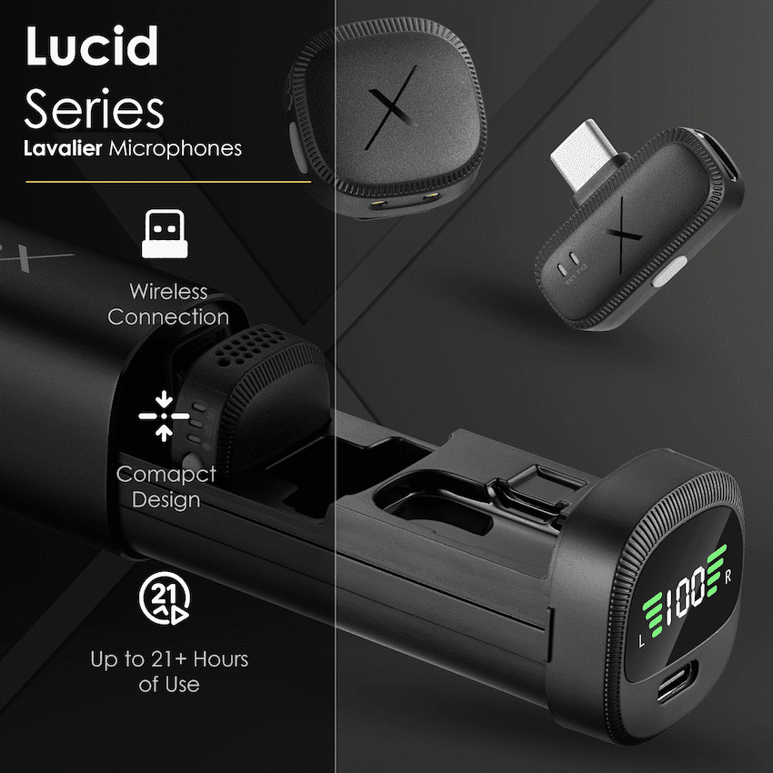VolkanoX Lucid Series Lavalier Microphones with Charging Case 3