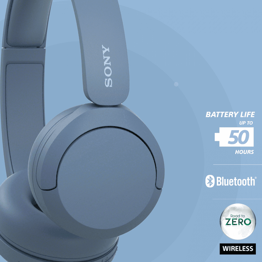 Sony WH-CH520 (Blue) Bluetooth On-Ear Headphones 9