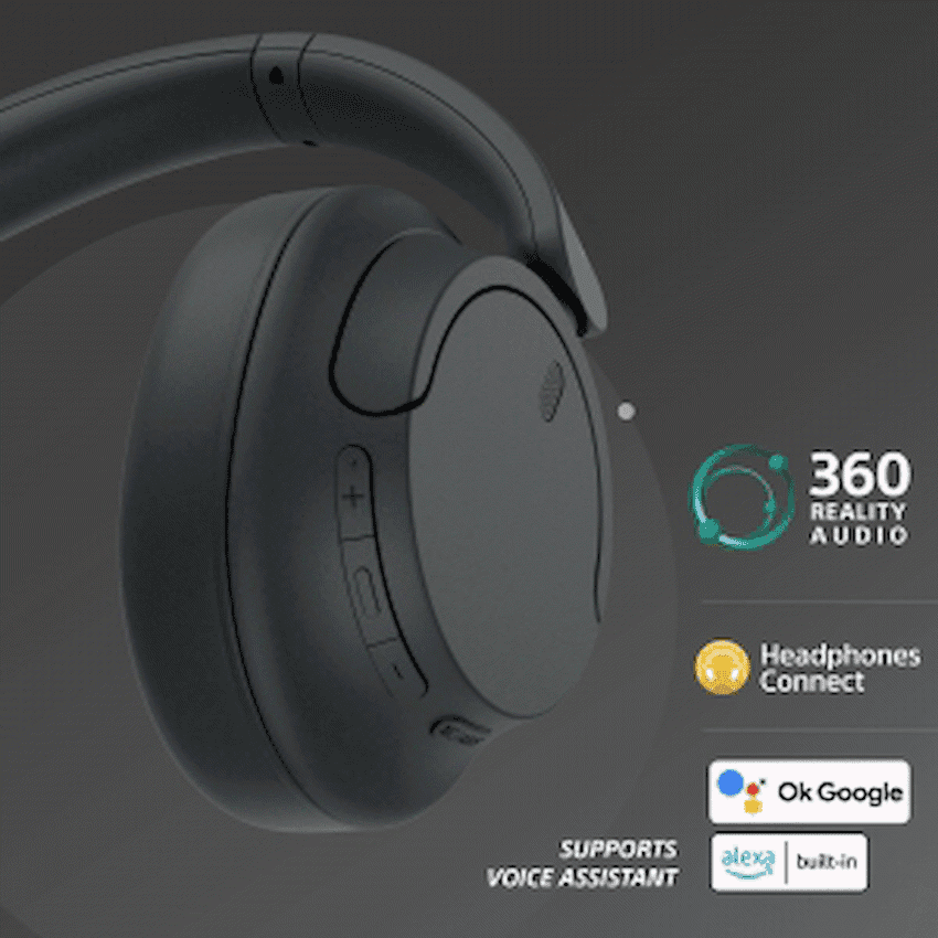 Sony WH-CH720 (Black) Noise Cancelling Over-Ear Headphones 5