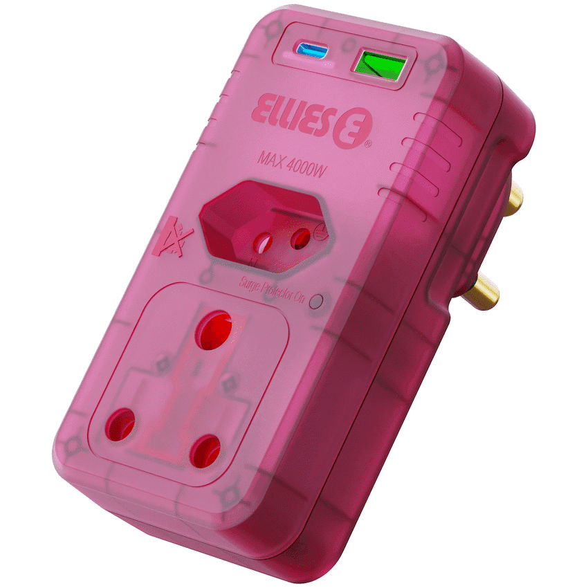 Ellies 2 Way High Surge  Adaptor with PD20W USB-C + USB - RD 1