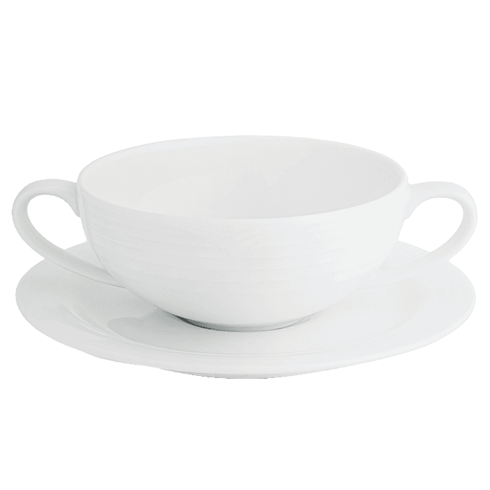 Arctic White Soup Cup and Saucer 1