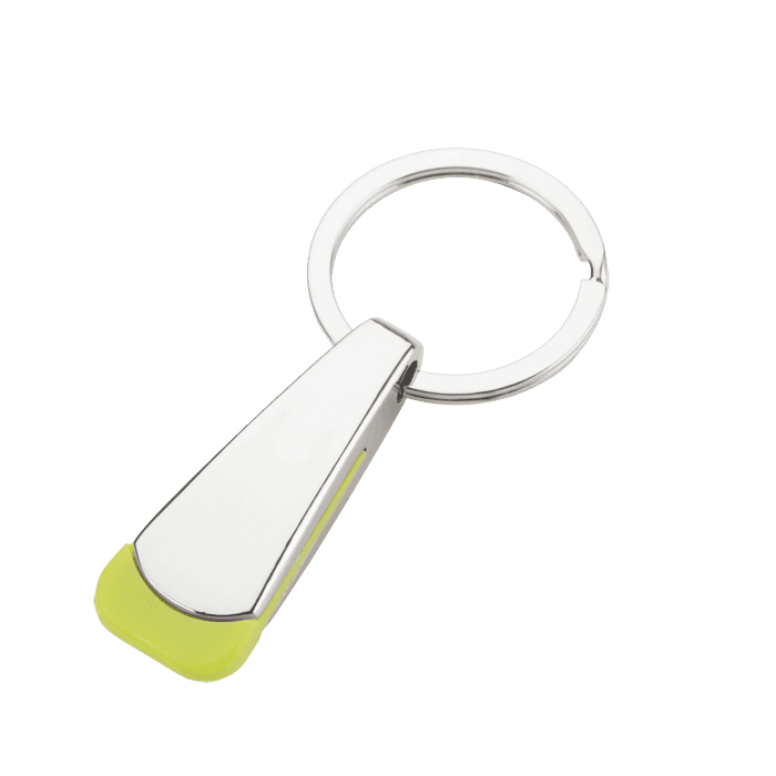 Tear Shaped Chrome Keychain 1