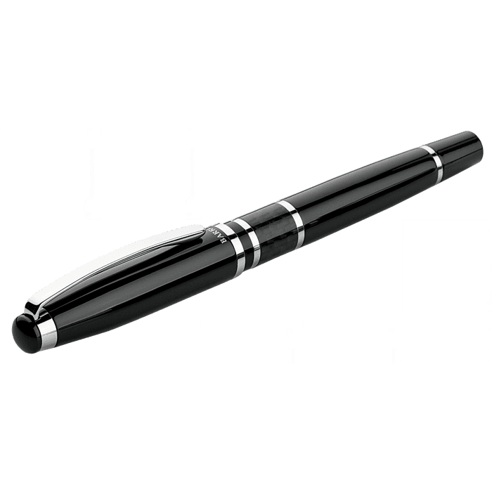 Brass Rollerball Pen with Carbon Fibre Trim 1