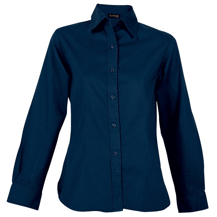 Brushed Cotton Twill Blouse Long Sleeve Ladies 2