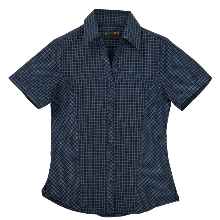 Pioneer Check Blouse Short Sleeve Ladies 1