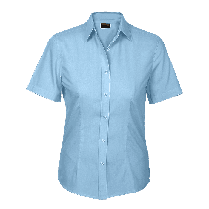 Basic Poly Cotton Blouse Short Sleeve Ladies 1