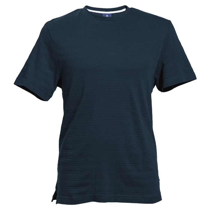 170g Pique Knit Jacquard Stripe T-Shirt