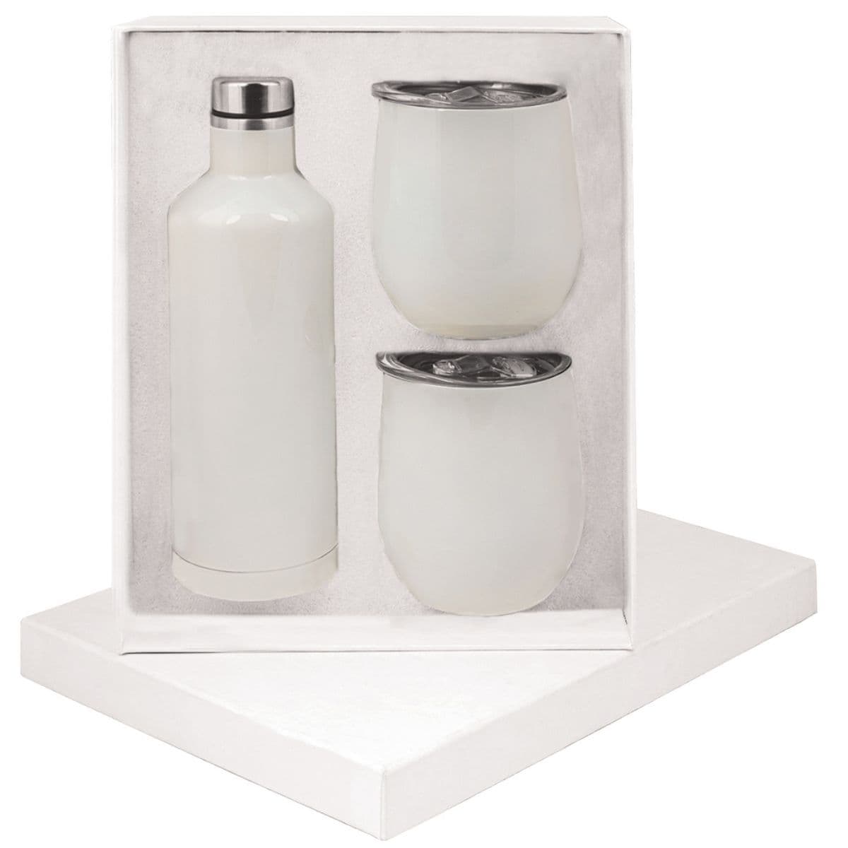 Manhattan Flask x2 Mugs Gift Set 2