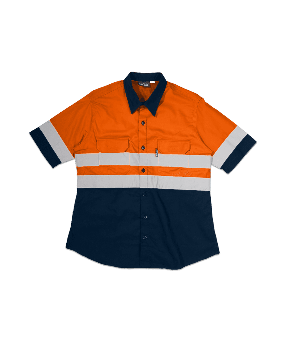 Hi-Vis Women's Two Tone Vented Short Sleeve Work Shirt